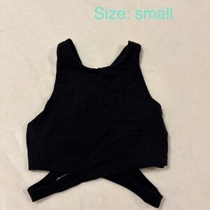 Athleta Black Cross-Back Crop Tank